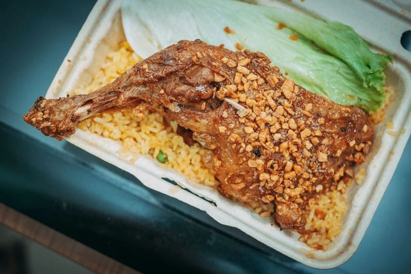 Filipino Sinangag Garlic Rice plated and ready to serve