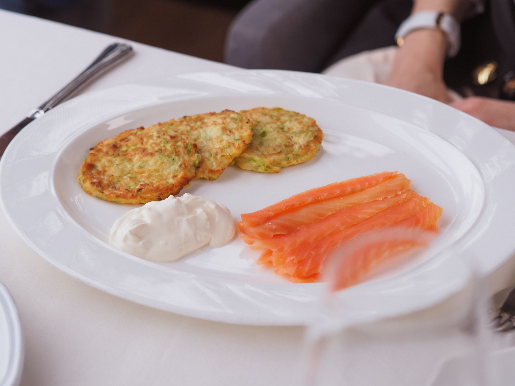 Swedish Potato Pancakes plated and ready to serve