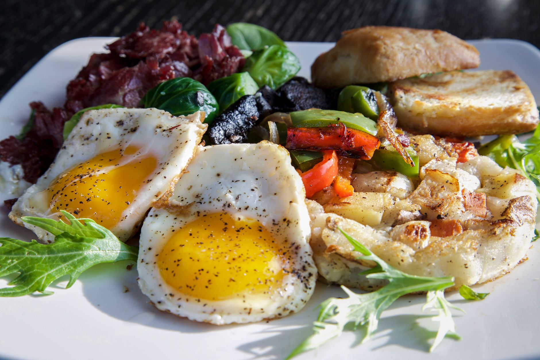 Swedish Pyttipanna plated and ready to serve