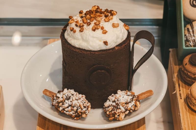 Chocolate Mug Cake plated and ready to serve