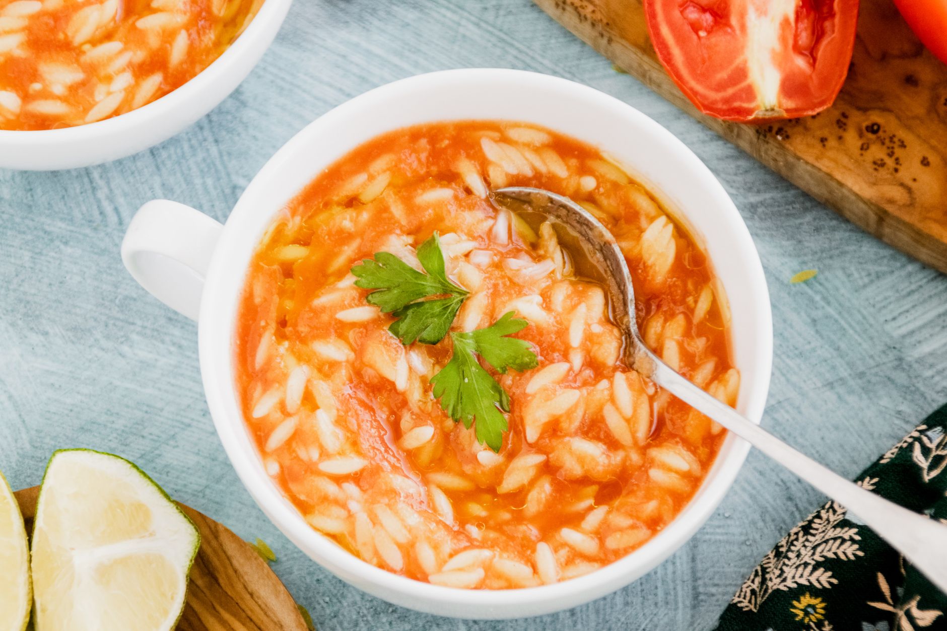 Mexican Sopa de Fideo plated and ready to serve