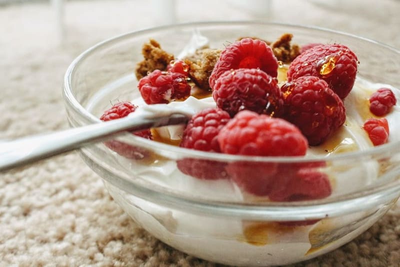 Greek Yogurt Honey Bowl plated and ready to serve