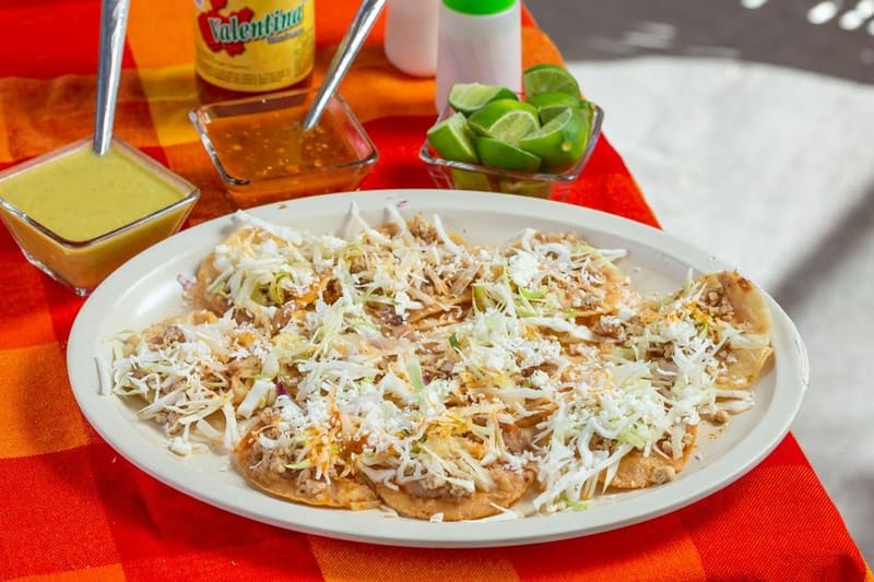 Mexican Chilaquiles Verdes plated and ready to serve