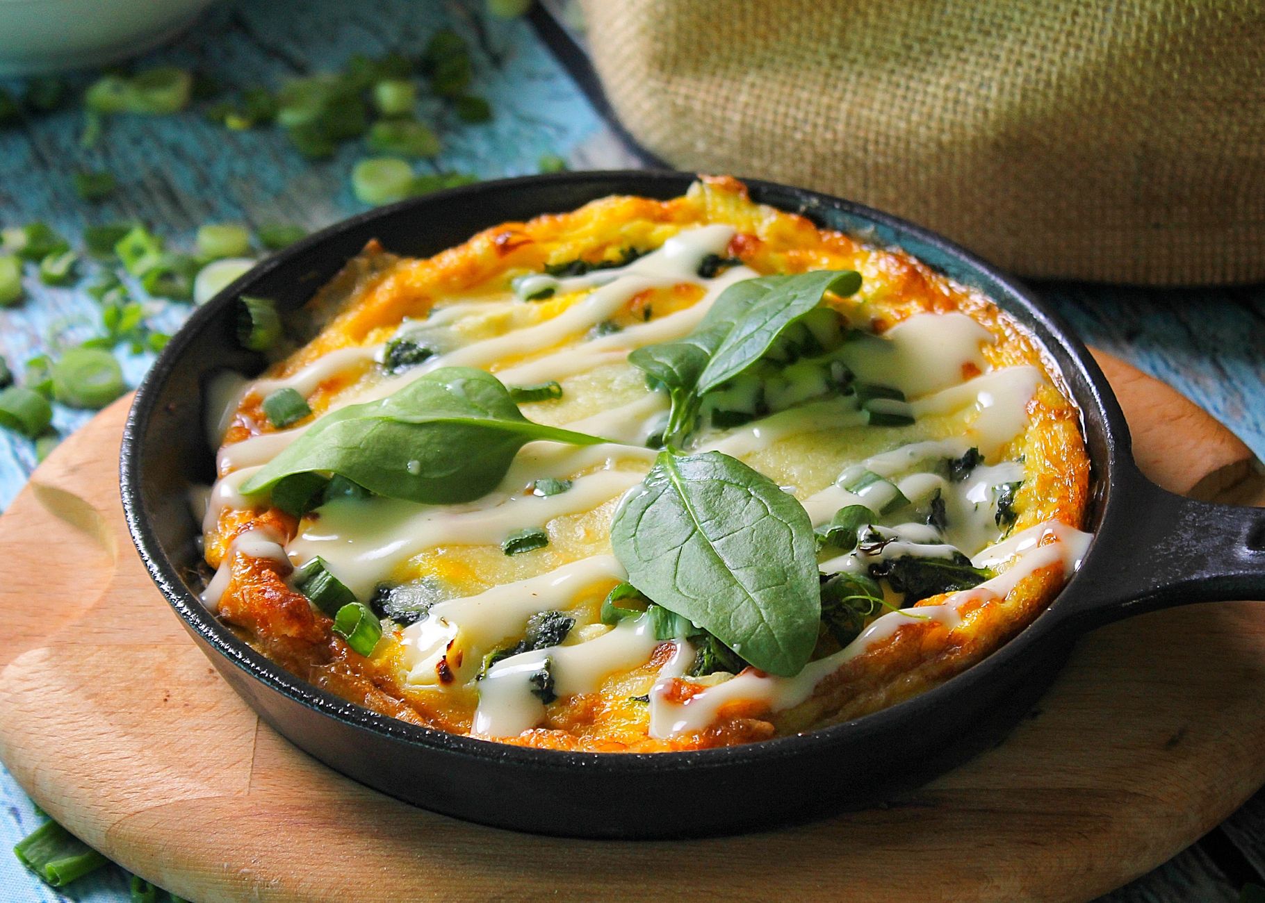 Veggie Frittata plated and ready to serve