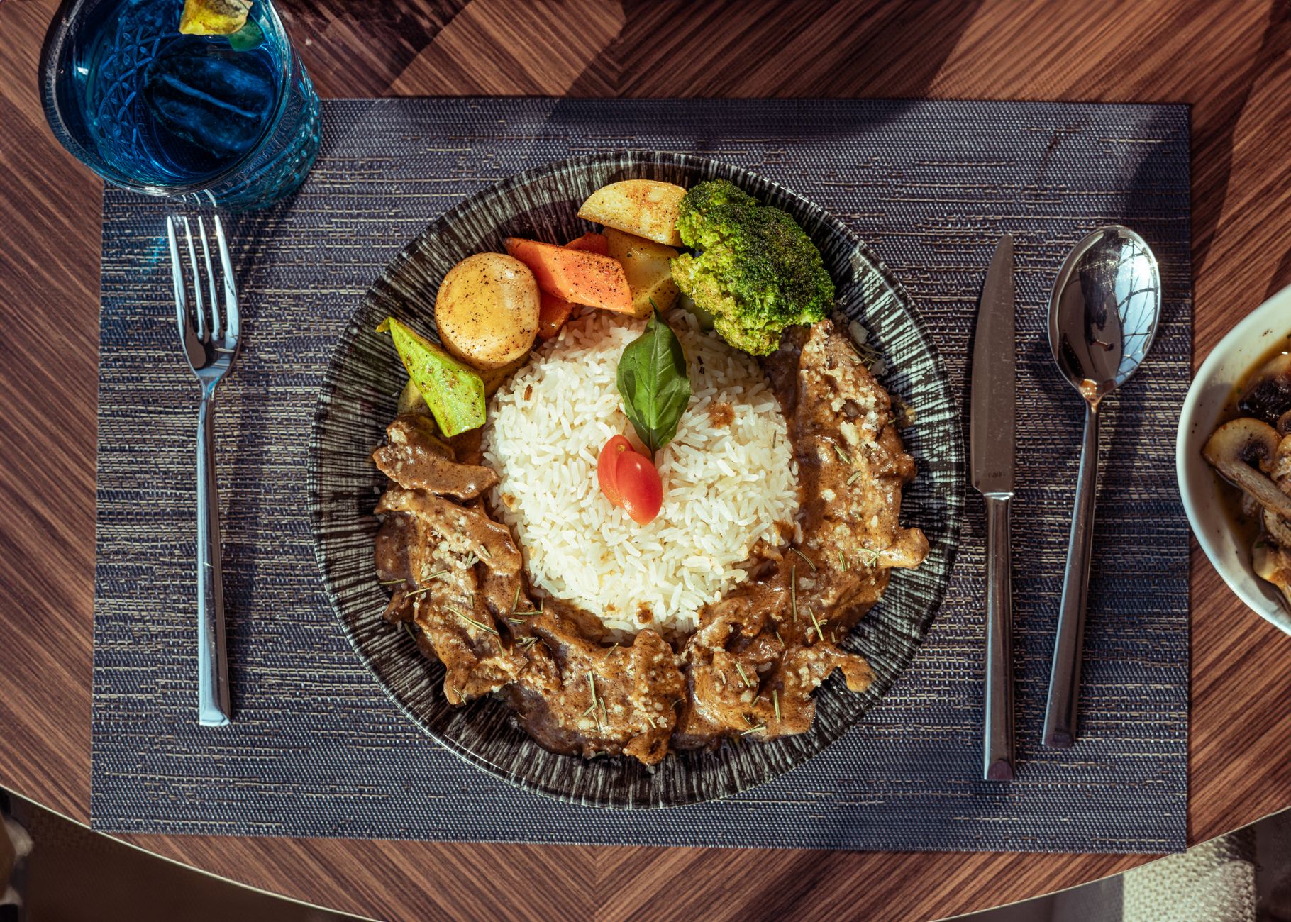 Russian Beef Stroganoff plated and ready to serve