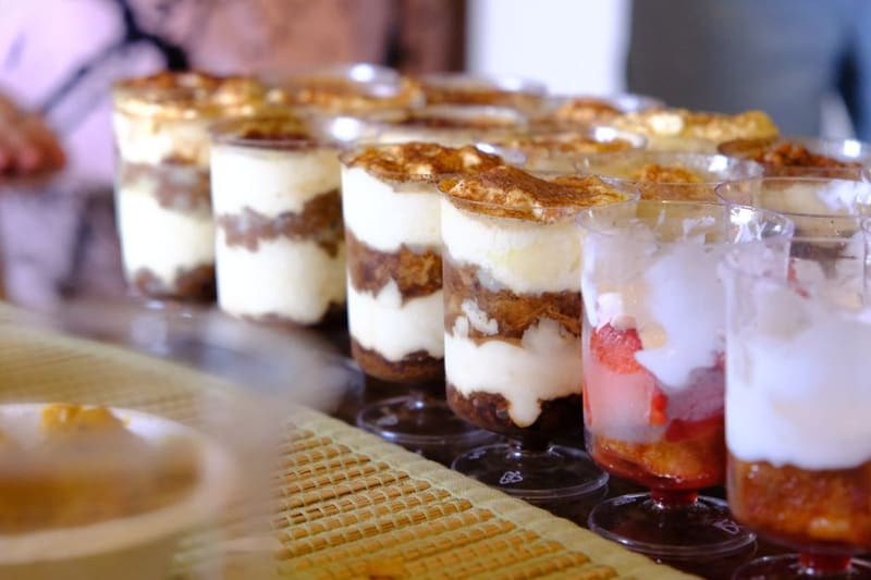 Italian Tiramisu Cups plated and ready to serve