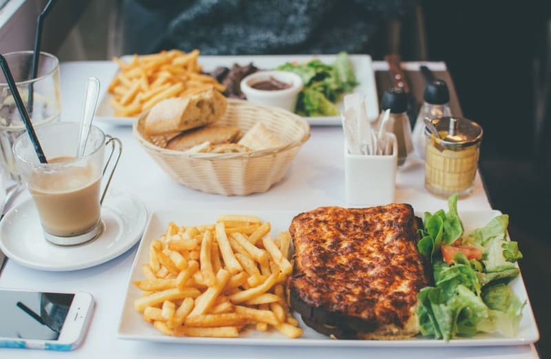 French Croque Monsieur plated and ready to serve