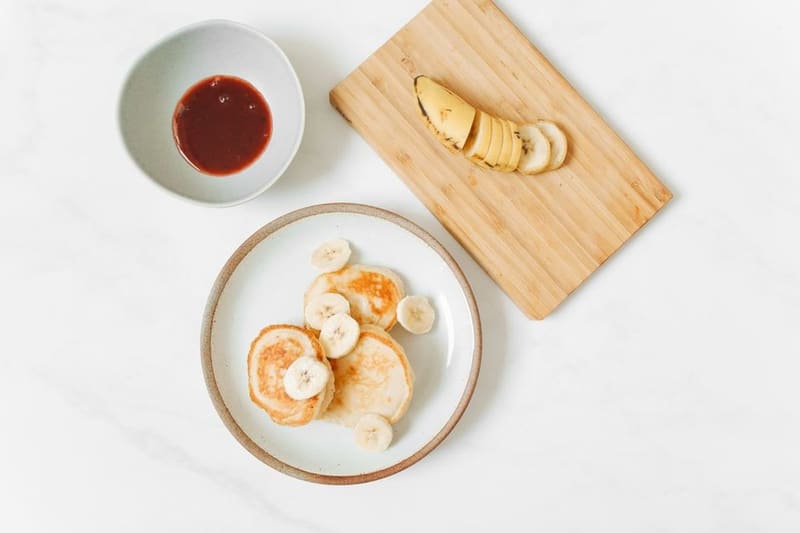 Banana Pancakes plated and ready to serve