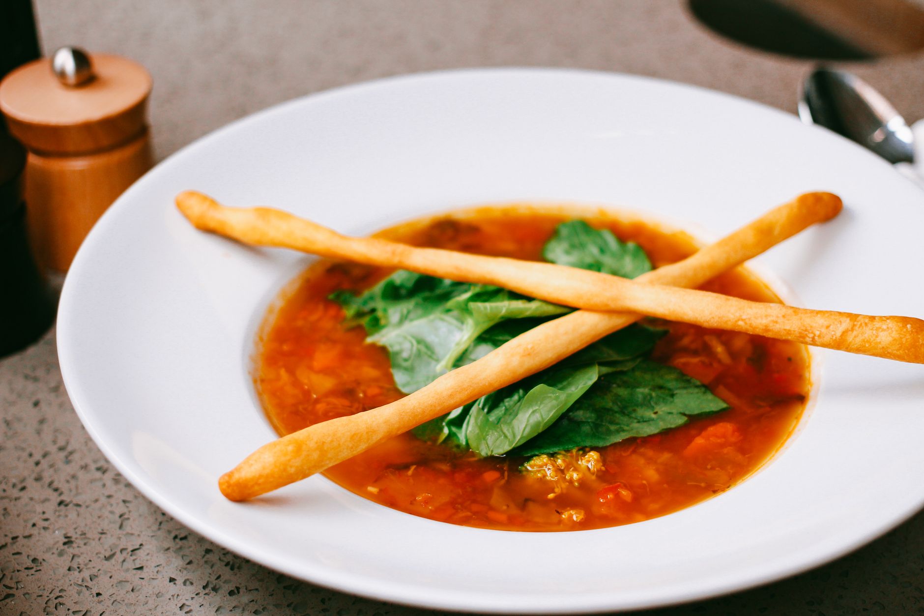 Italian Ribollita plated and ready to serve